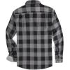 imageAlex Vando Mens Button Down Shirts Flannel Shirt Long SleeveGreyBlack