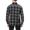 imageAlex Vando Mens Button Down Shirts Flannel Shirt Long SleeveGreyBlack