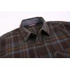 imageAlex Vando Mens Button Down Shirts Flannel Shirt Long SleeveGreyCoffee