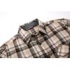 imageAlex Vando Mens Button Down Shirts Flannel Shirt Long SleeveKhakiBlack 613