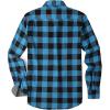 imageAlex Vando Mens Button Down Shirts Flannel Shirt Long SleeveLtblueBlack