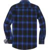 imageAlex Vando Mens Button Down Shirts Flannel Shirt Long SleeveNavyRoyal