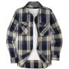 imageAlex Vando Mens Button Down Shirts Flannel Shirt Long SleeveNavyYellow