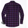 imageAlex Vando Mens Button Down Shirts Flannel Shirt Long SleevePurpleBlack