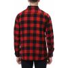 imageAlex Vando Mens Button Down Shirts Flannel Shirt Long SleeveRedBlack