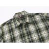 imageAlex Vando Mens Button Down Shirts Flannel Shirt Long SleeveRhinestone GreenBlack