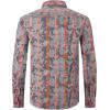 imageAlex Vando Mens Button Down Shirts Flannel Shirt Long SleeveRhinestone OrangeGrey