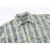 imageAlex Vando Mens Button Down Shirts Flannel Shirt Long SleeveRhinestone YellowGrey