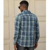 imageAlex Vando Mens Button Down Shirts Flannel Shirt Long SleeveSnow BlueBeige