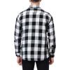 imageAlex Vando Mens Button Down Shirts Flannel Shirt Long SleeveWhiteBlack