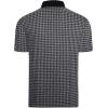imageAlex Vando Mens Check Golf Shirt Contrast Rib Collar Short Sleeve Polo Shirts for MenBlackGrey