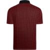 imageAlex Vando Mens Check Golf Shirt Contrast Rib Collar Short Sleeve Polo Shirts for MenBlackRed