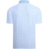 imageAlex Vando Mens Check Golf Shirt Contrast Rib Collar Short Sleeve Polo Shirts for MenBlueWhite