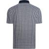 imageAlex Vando Mens Check Golf Shirt Contrast Rib Collar Short Sleeve Polo Shirts for MenNavyWhite