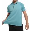 imageAlex Vando Mens Golf Shirt CottonLike Silky Performance Short Sleeve Sports Polo ShirtsGreen