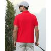 imageAlex Vando Mens Pique Golf Shirt Seamless Collar MoistureWicking Short Sleeve Dynamic Polo Shirts for MenRed