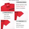 imageAlex Vando Mens Pique Golf Shirt Seamless Collar MoistureWicking Short Sleeve Dynamic Polo Shirts for MenRed