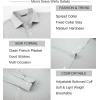 imageAlex Vando Mens Stripe Dress Shirt FastDrying Long Sleeve Regular Fit Button Down ShirtsGrey