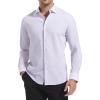 imageAlex Vando Mens Stripe Dress Shirt FastDrying Long Sleeve Regular Fit Button Down ShirtsLilac