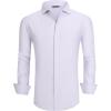 imageAlex Vando Mens Stripe Dress Shirt FastDrying Long Sleeve Regular Fit Button Down ShirtsLilac