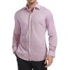 imageAlex Vando Mens Stripe Dress Shirt FastDrying Long Sleeve Regular Fit Button Down ShirtsRed