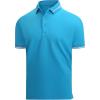 imageAlex Vando Mens Golf Shirt CottonLike Silky Performance Short Sleeve Sports Polo ShirtsAqua