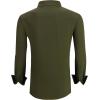 imageAlex Vando Mens Dress Shirt Wrinkle Free Regular Fit 4Way Stretch Button Down ShirtsArmy Green