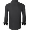 imageAlex Vando Mens Dress Shirt Wrinkle Free Regular Fit 4Way Stretch Button Down ShirtsCotton Black