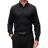 imageAlex Vando Mens Dress Shirt Wrinkle Free Regular Fit 4Way Stretch Button Down ShirtsCotton Black