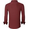 imageAlex Vando Mens Dress Shirt Wrinkle Free Regular Fit 4Way Stretch Button Down ShirtsCotton Burgundy
