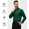imageAlex Vando Mens Dress Shirt Wrinkle Free Regular Fit 4Way Stretch Button Down ShirtsCotton Green