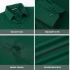 imageAlex Vando Mens Dress Shirt Wrinkle Free Regular Fit 4Way Stretch Button Down ShirtsCotton Green