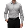 imageAlex Vando Mens Dress Shirt Wrinkle Free Regular Fit 4Way Stretch Button Down ShirtsCotton Grey