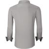 imageAlex Vando Mens Dress Shirt Wrinkle Free Regular Fit 4Way Stretch Button Down ShirtsCotton Grey