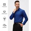 imageAlex Vando Mens Dress Shirt Wrinkle Free Regular Fit 4Way Stretch Button Down ShirtsCotton Royal