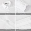 imageAlex Vando Mens Dress Shirt Wrinkle Free Regular Fit 4Way Stretch Button Down ShirtsCotton White