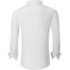 imageAlex Vando Mens Dress Shirt Wrinkle Free Regular Fit 4Way Stretch Button Down ShirtsCotton White