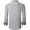 imageAlex Vando Mens Dress Shirt Wrinkle Free Regular Fit 4Way Stretch Button Down ShirtsHidden Grey