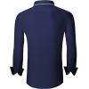 imageAlex Vando Mens Dress Shirt Wrinkle Free Regular Fit 4Way Stretch Button Down ShirtsHidden Navy
