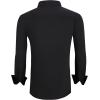 imageAlex Vando Mens Dress Shirt Wrinkle Free Regular Fit 4Way Stretch Button Down ShirtsSolid Black