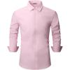 imageAlex Vando Mens Dress Shirt Wrinkle Free Regular Fit 4Way Stretch Button Down ShirtsHidden Pink