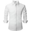 imageAlex Vando Mens Dress Shirt Wrinkle Free Regular Fit 4Way Stretch Button Down ShirtsHidden White