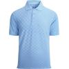 imageAlex Vando Mens Polo Shirts Short Sleeve Regular Fit Fashion Designed ShirtBlue Jacquard