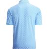 imageAlex Vando Mens Polo Shirts Short Sleeve Regular Fit Fashion Designed ShirtBlue Jacquard