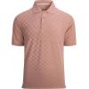 imageAlex Vando Mens Polo Shirts Short Sleeve Regular Fit Fashion Designed ShirtPink Jacquard