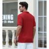 imageAlex Vando Mens Polo Shirts Short Sleeve Regular Fit Fashion Designed ShirtRed Jacquard