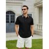 imageAlex Vando Mens Golf Shirts Moisture Wicking QuickDry Short Sleeve Fashion Designed Polo Shirts for MenBlack