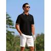 imageAlex Vando Mens Golf Shirts Moisture Wicking QuickDry Short Sleeve Fashion Designed Polo Shirts for MenBlack
