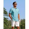 imageAlex Vando Mens Golf Shirts Moisture Wicking QuickDry Short Sleeve Fashion Designed Polo Shirts for MenBlue