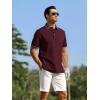 imageAlex Vando Mens Golf Shirts Moisture Wicking QuickDry Short Sleeve Fashion Designed Polo Shirts for MenBurgundy